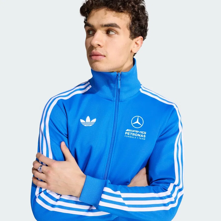 Спортивная толстовка на молнии ADIDAS PERFORMANCE 'Mercedes AMG Petronas Formula 1 Team Blue Wonder' синего цвета — фото 4
