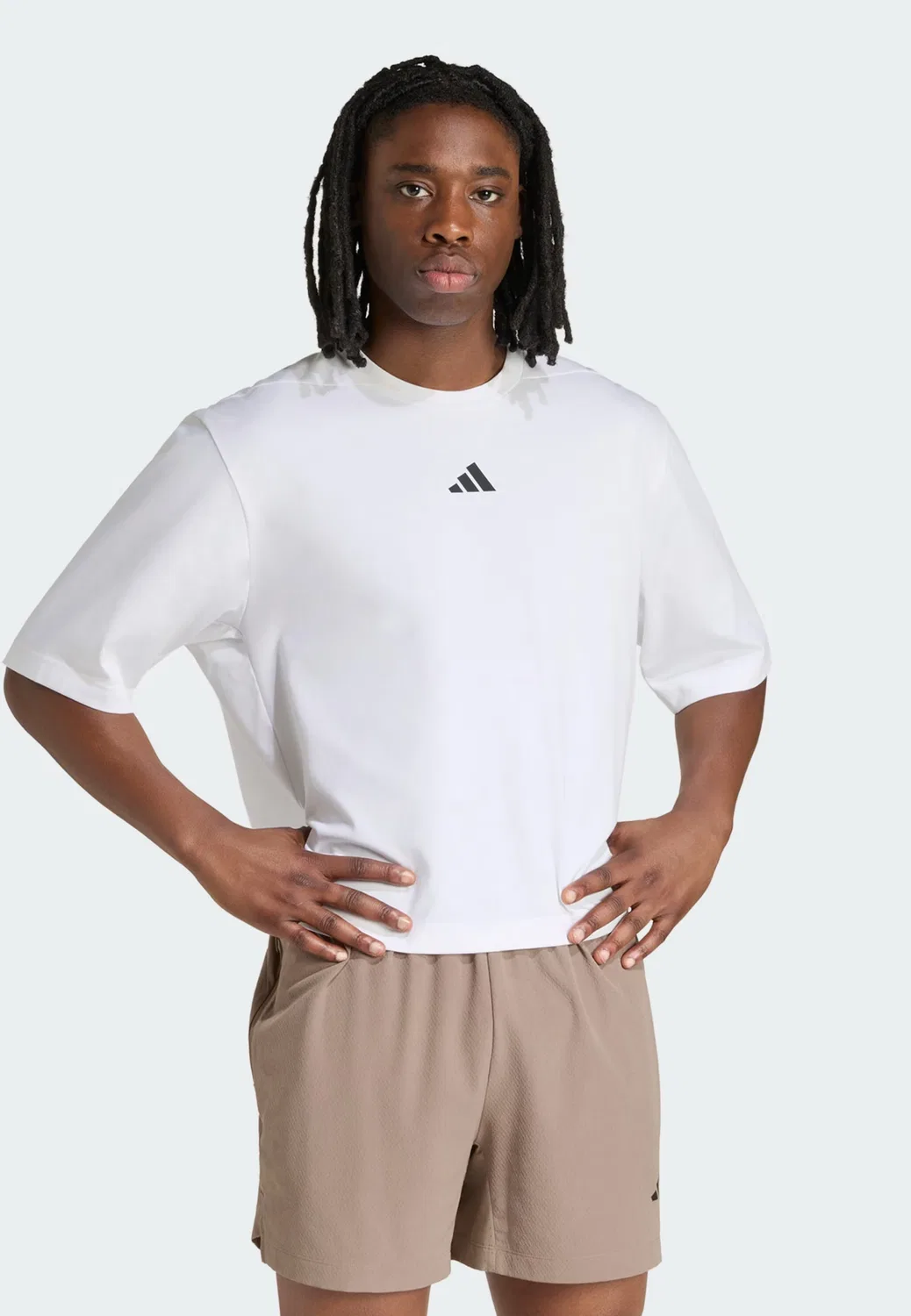 Спортивная футболка Adidas Performance Shirt D4T PrimeLift белого цвета — фото 3