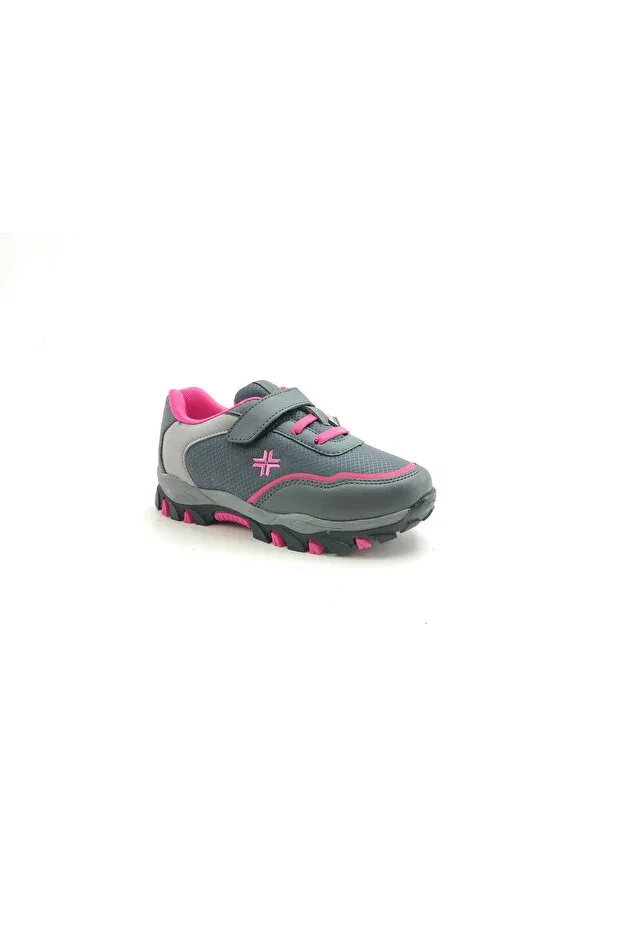 Детские кроссовки для мальчиков из искусственной кожи Benny Sports Shoes Buckhead, Grey-Fuchsia — фото 2