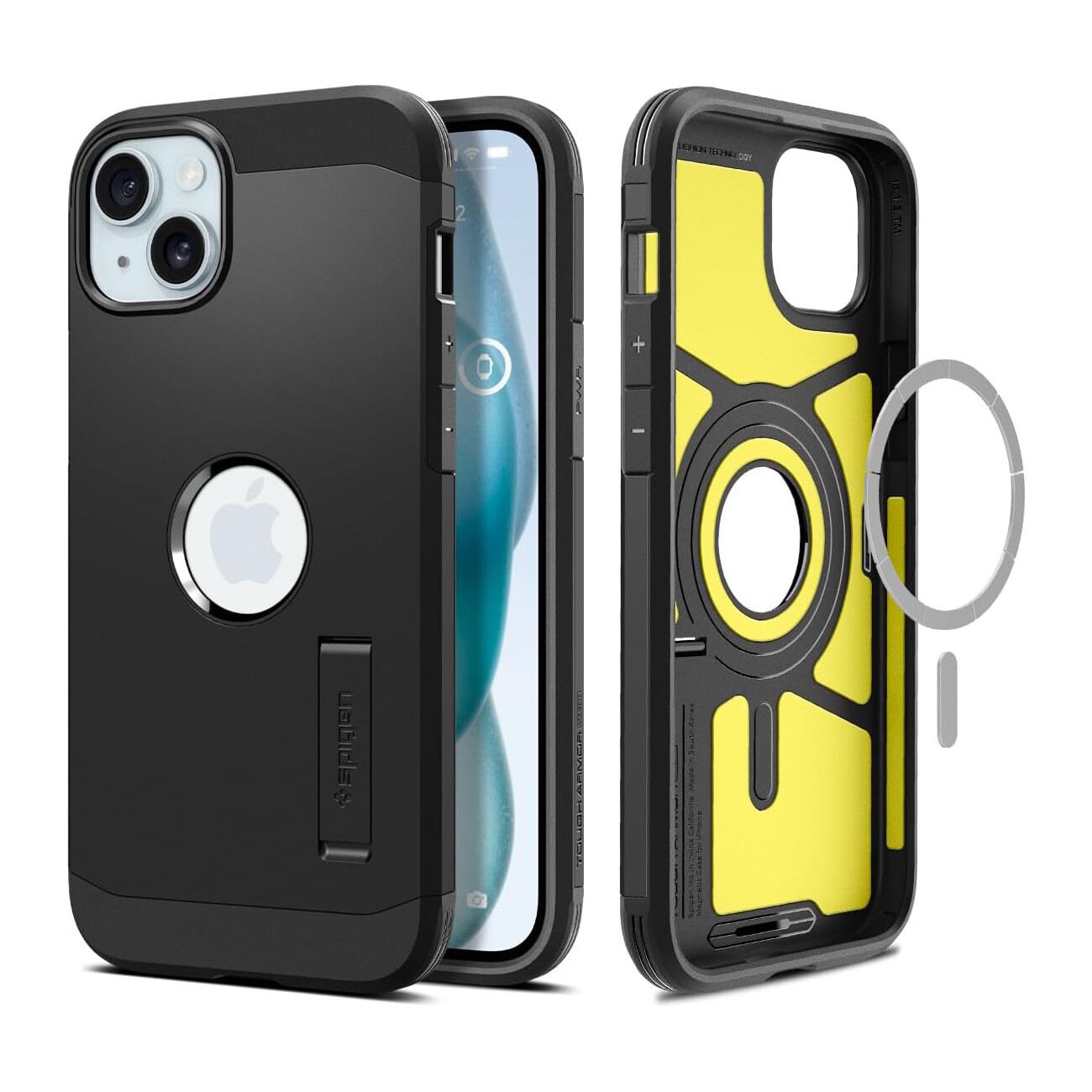 

Чехол Spigen Tough Armor MagFit для iPhone 15, Black, Черный, Чехол Spigen Tough Armor MagFit для iPhone 15, Black