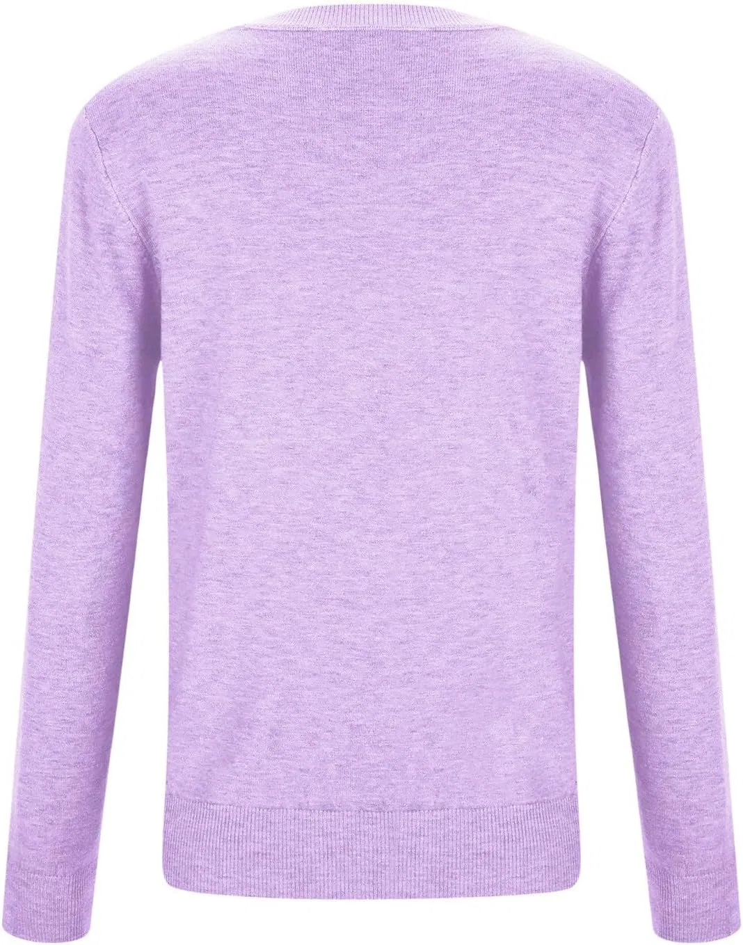 Женский свитер с длинным рукавом, тонкий, свободный, Z1-light Purple — фото 4