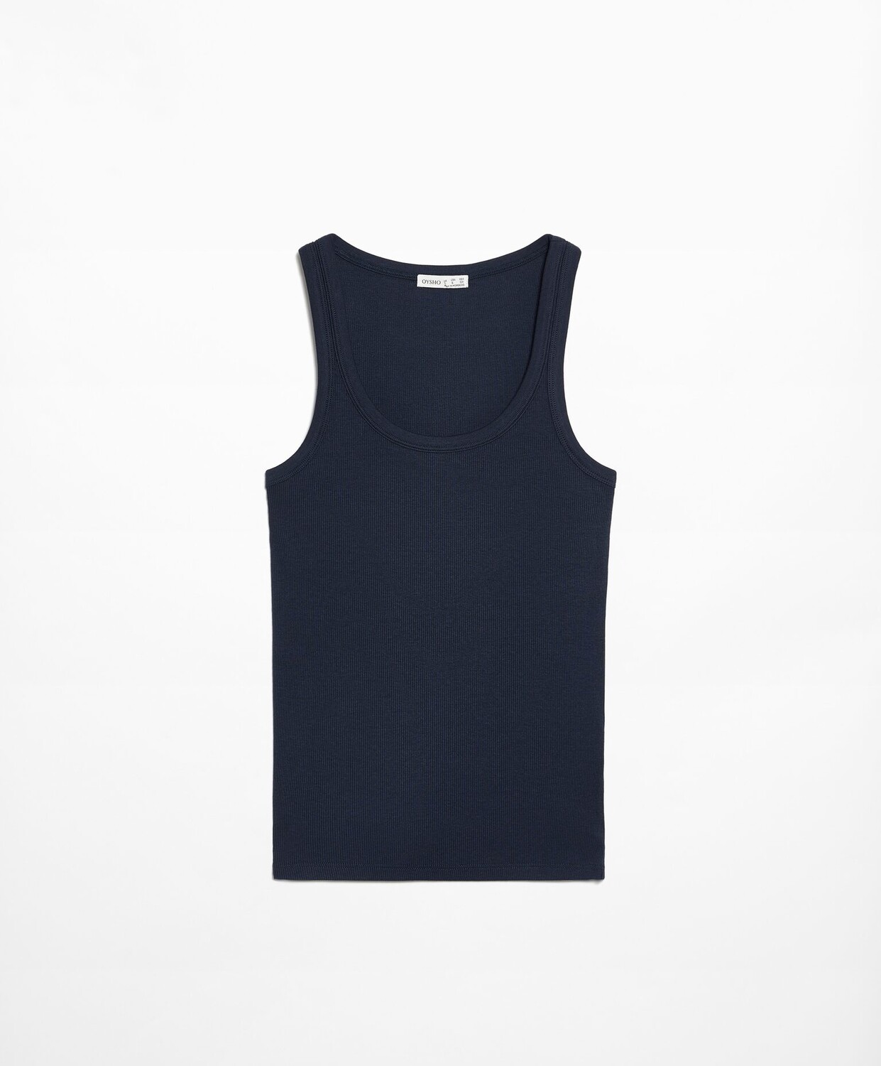 

Топ Oysho Rib Vest, темно-синий