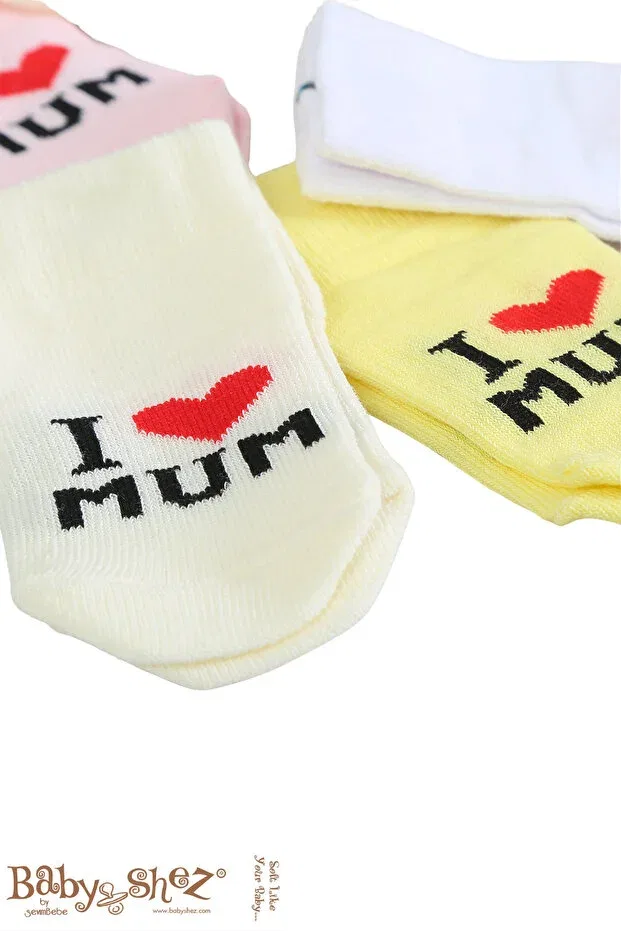 Детские носки для мальчиков хлопковые 6 штук Baby Shez, Pink — фото 3