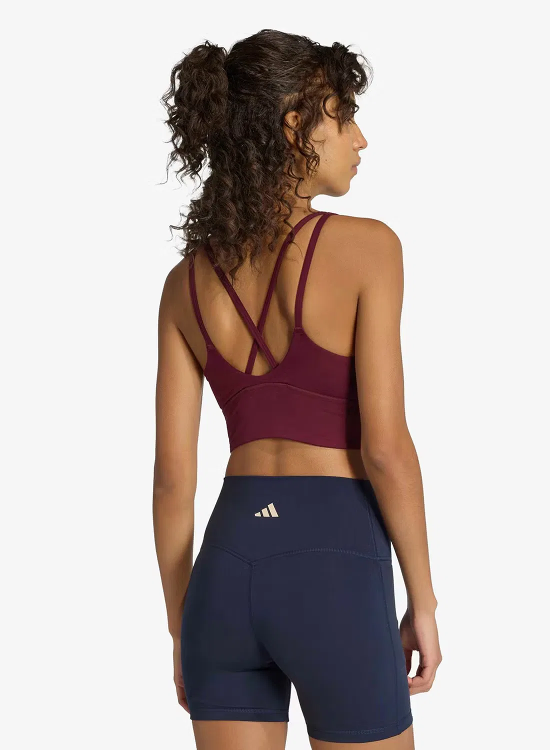 Бюстгальтер для спорта с легкой поддержкой Studio All Me Adidas, бордовый — фото 2