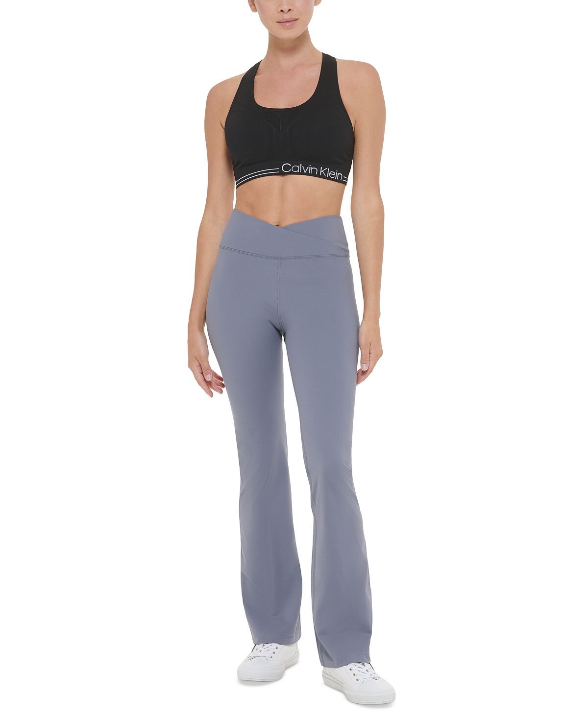 

Женские расклешенные леггинсы с перекрестной талией Calvin Klein