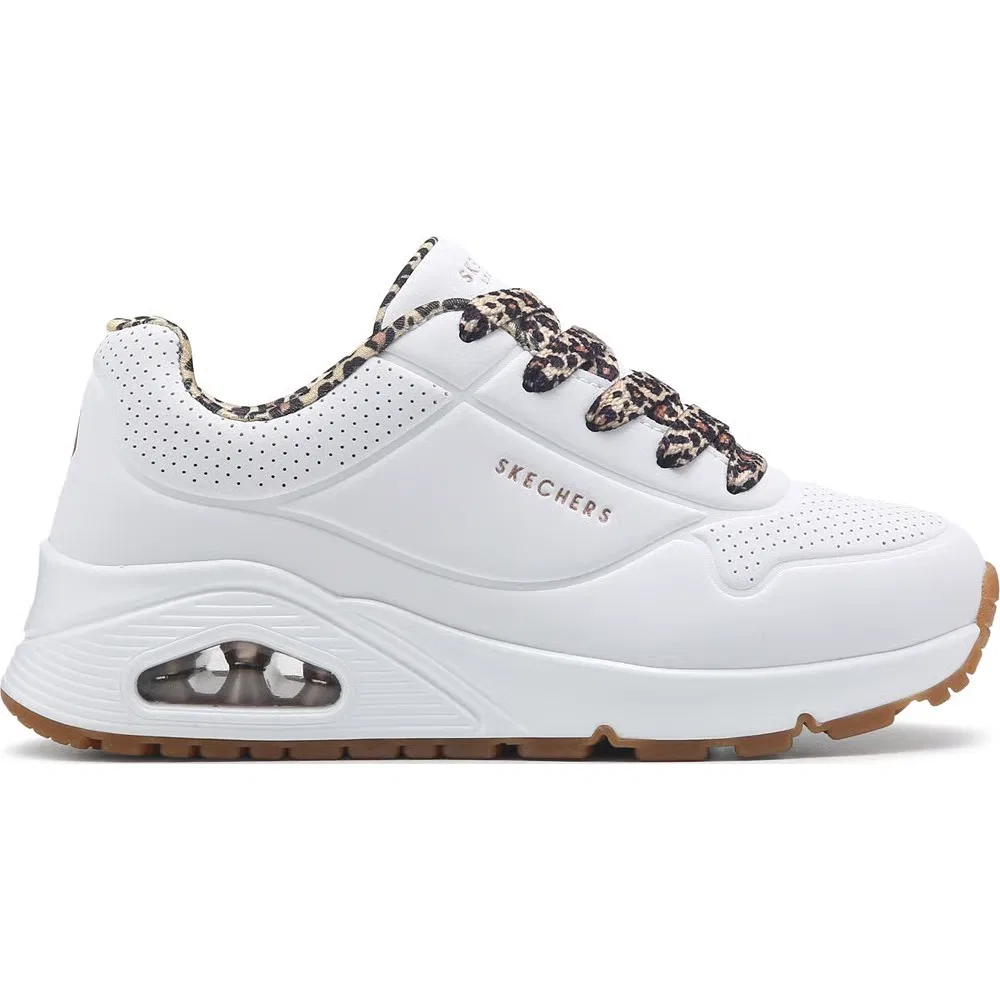 Детские кроссовки Street Uno Skechers, White Leopard — фото 2