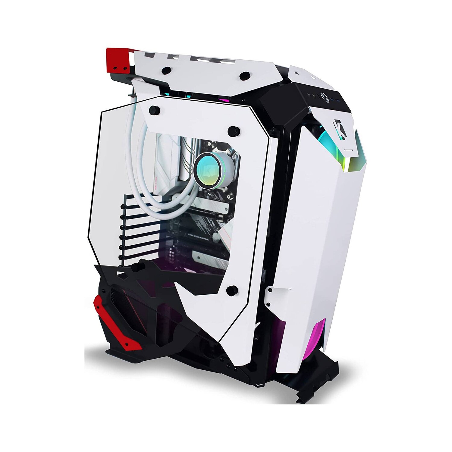 

Корпус KEDIERS C650 Mech, ATX/Micro-ATX, Mid Tower, открытый, белый