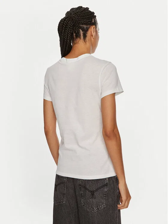 Футболка slim fit Emb Graphic Calvin Klein, белый — фото 3