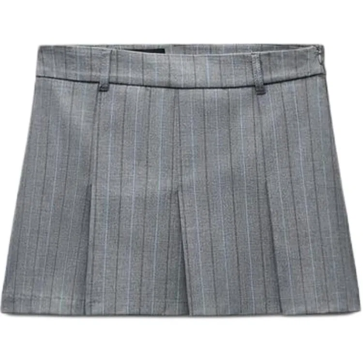 Женская юбка-шорты Casual с принтом Medium Gray ZARA
