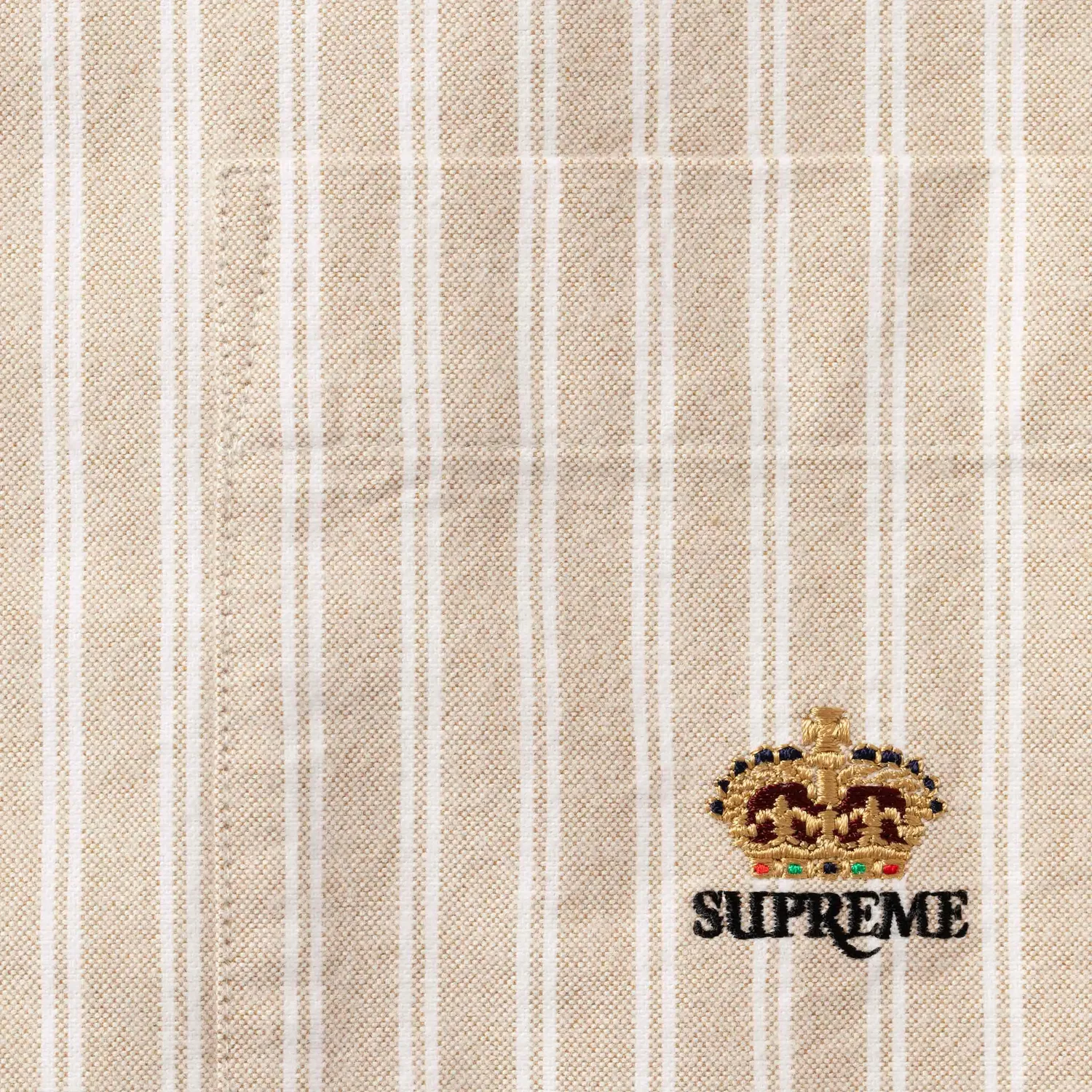Рубашка свободного кроя в полоску Supreme, Tan Stripe — фото 2