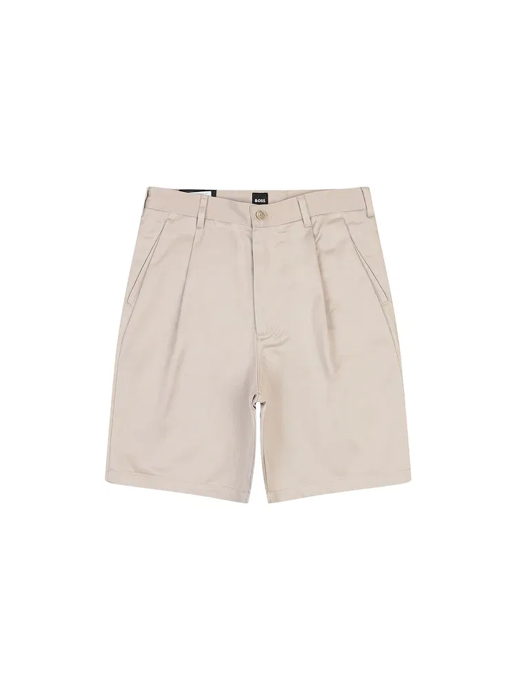 Шорты хлопковые Relaxed Fit BOSS, Beige — фото 2