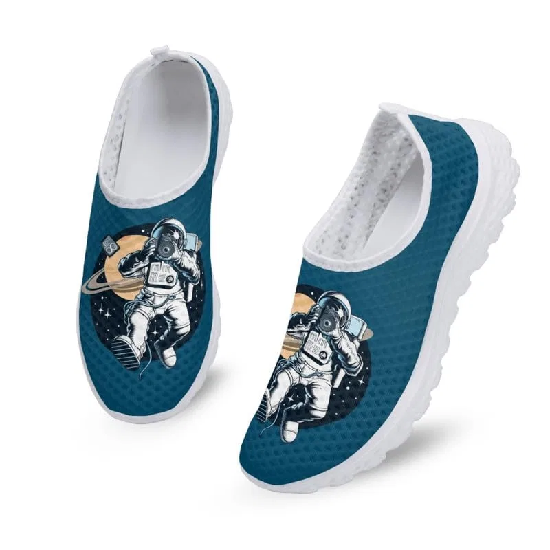 Детские кроссовки для девочек с принтом Fire Dragon Womens Butterfly Monarch Slip On Trainers Sea Turtle Green, Astronauta Del Pianeta Dei Cartoni Animati Garronmavis