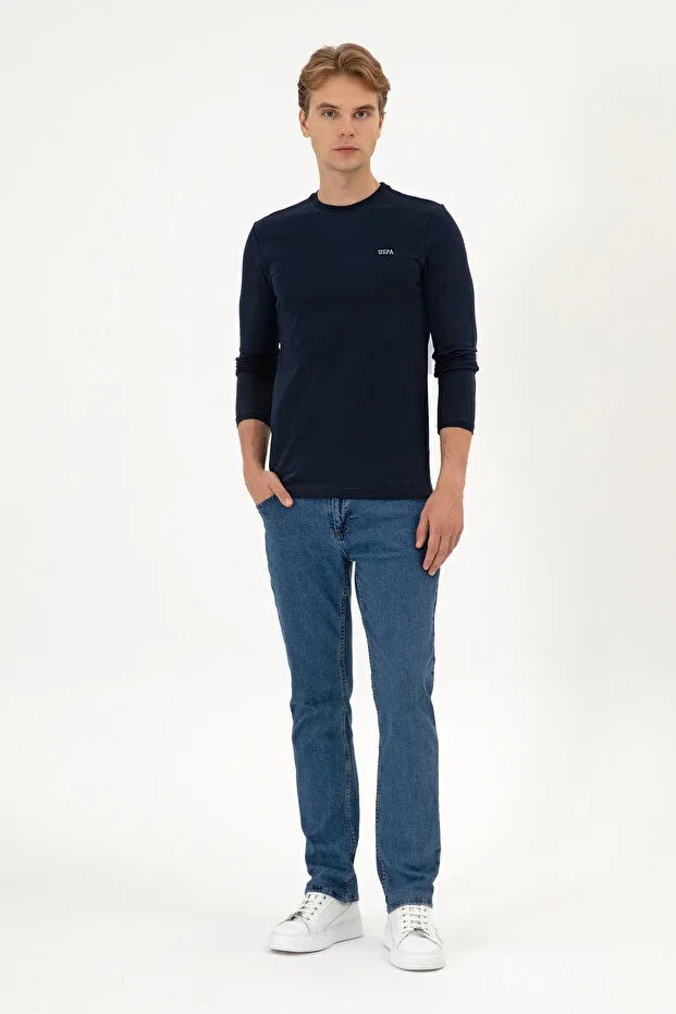 Мужские свитшот с длинным рукавом U.S. Polo Assn., Navy Blue — фото 4
