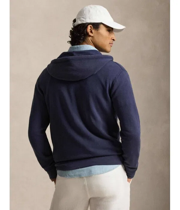 Мужская флисовая кофта на молнии Regular Fit Polo Ralph Lauren, Blu Marino — фото 3
