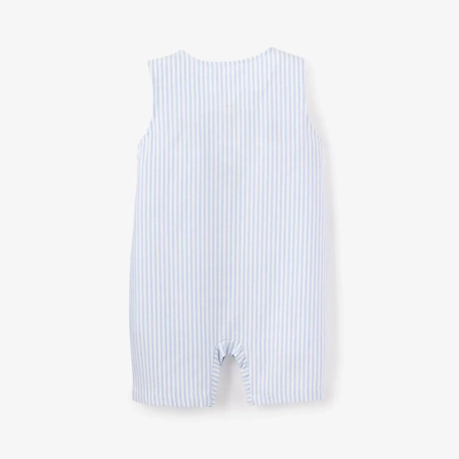 Детский боди-комбинезон для мальчиков с вышивкой лодки в полоску Oxford Stripe Jon Jon Elegant Baby, синий — фото 3