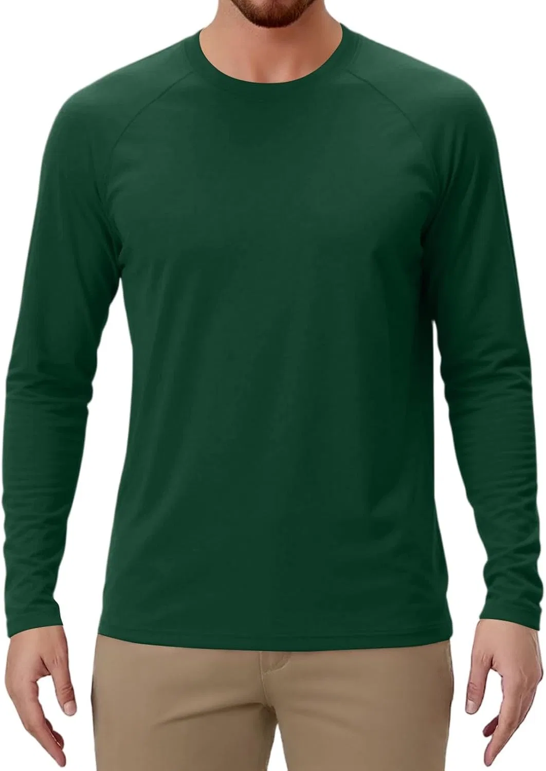 Мужская футболка с длинным рукавом OMING, Dark Green