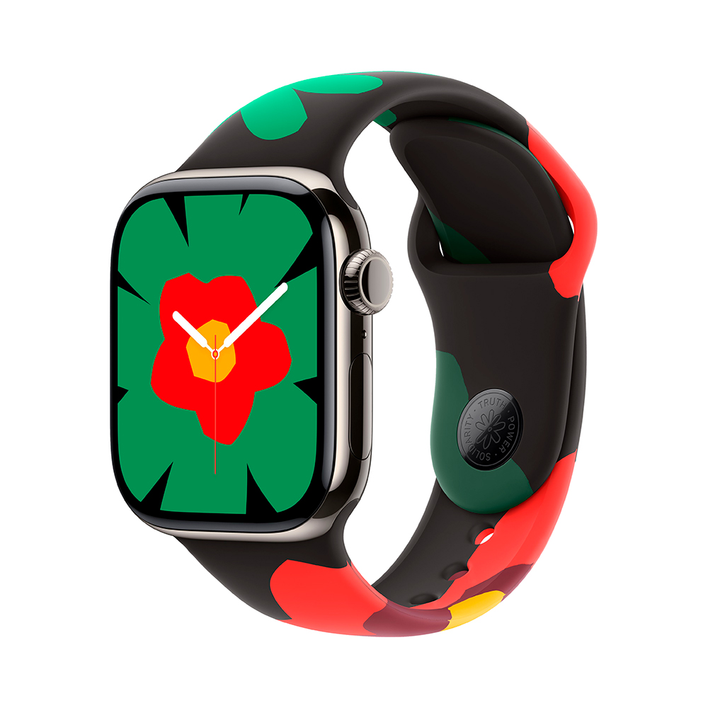 

Умные часы Apple Watch Series 11 (GPS+Cellular), 42 мм, Natural Titanium Case/Black Unity Bloom Sport Band - S/M, Титановый, Умные часы Apple Watch Series 11 (GPS+Cellular), 42 мм, Natural Titanium Case/Black Unity Bloom Sport Band - S/M