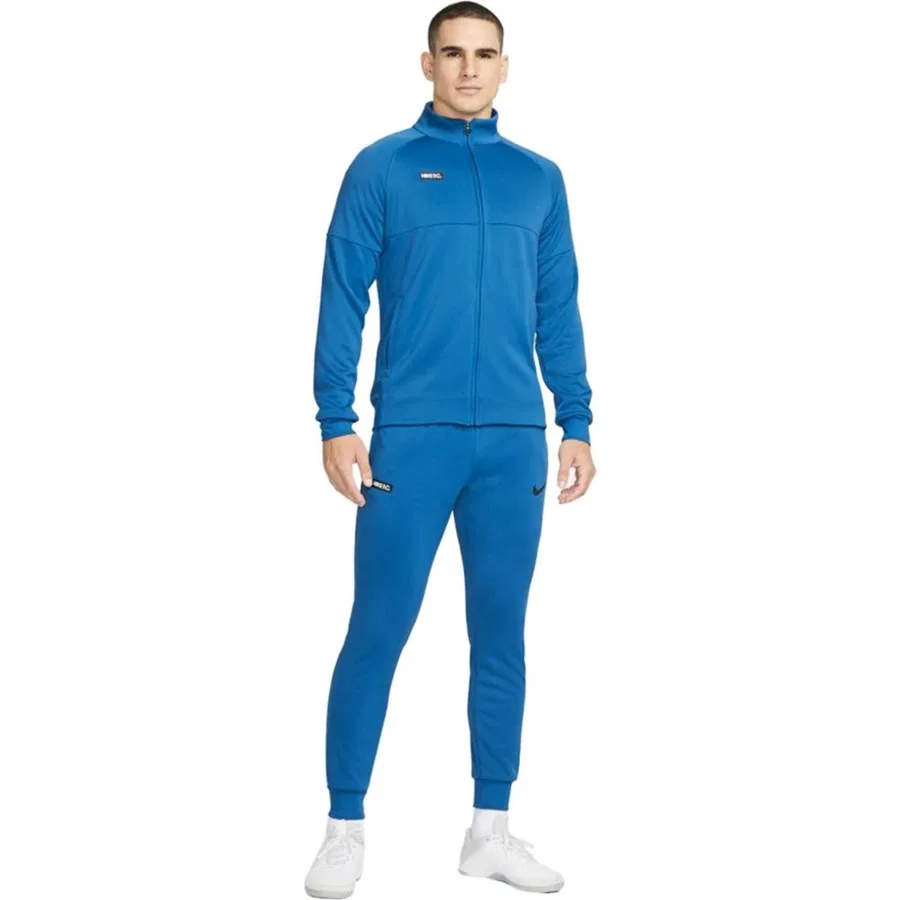 Спортивный комплект из кофты и брюк с полной застежкой-молнией Nike F.C. Модель DC9065-407, Синий