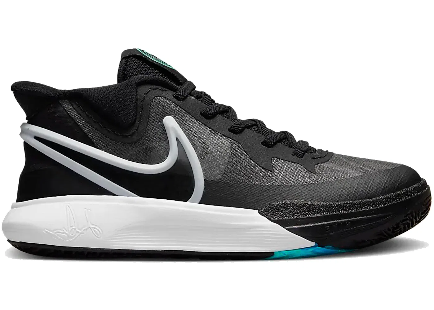Детские кроссовки для мальчиков баскетбольные Nike Kyrie 8, Black/Mercury Grey/White/Light Menta/Laser Blue