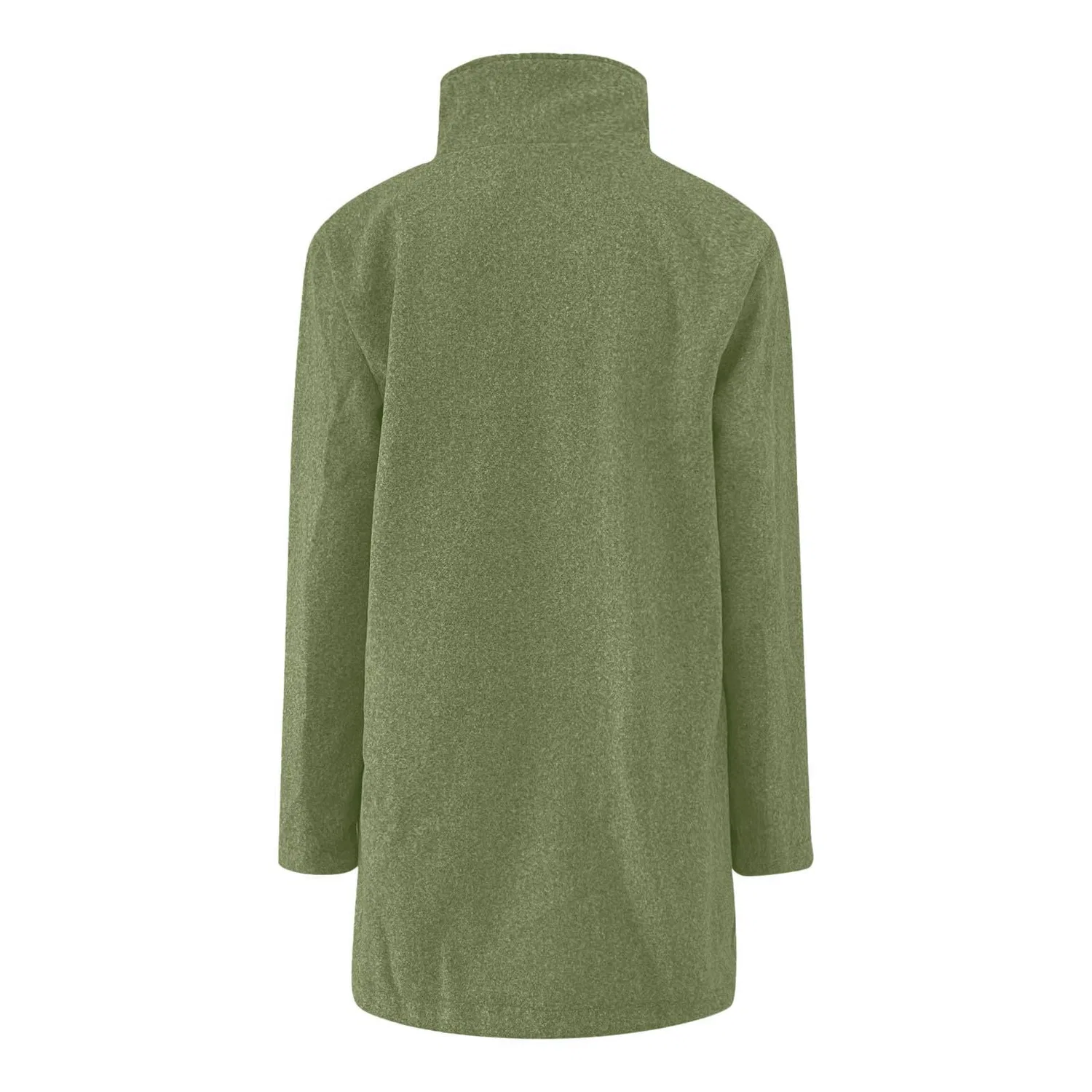 Женское пальто с длинным рукавом на пуговицах, 4-verde — фото 4