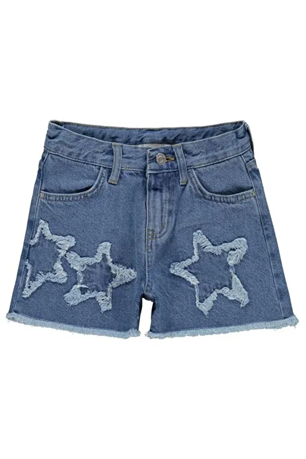 Детские шорты для девочек с вышивкой Star Civil Girls, Blue — фото 3