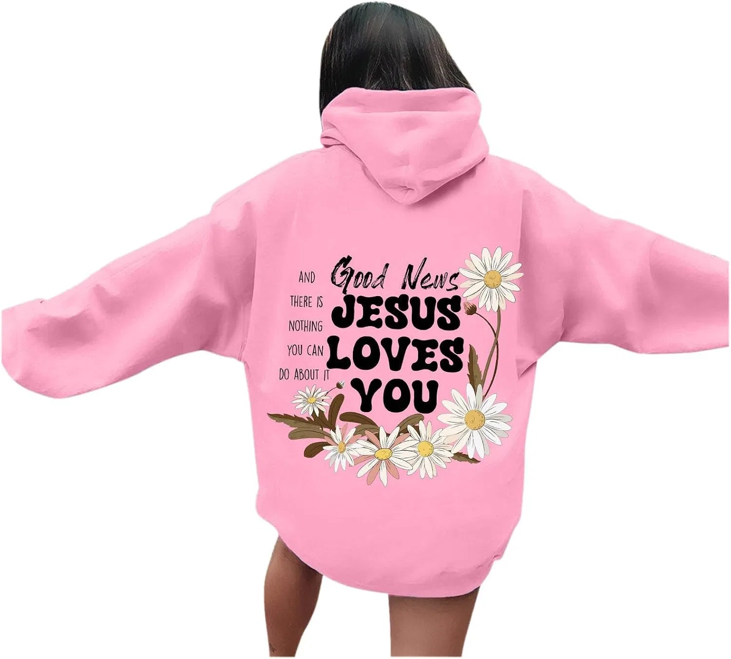 Женское худи с принтом Christian Graphic, розовый