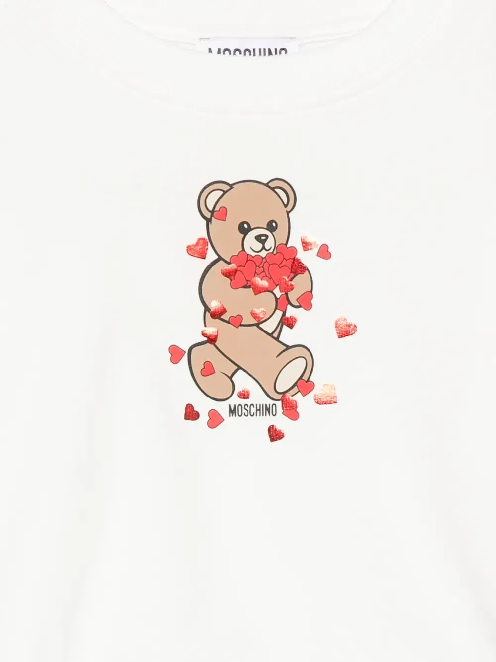Свитшот с принтом «Плюшевый мишка» Moschino Kids, белый — фото 3
