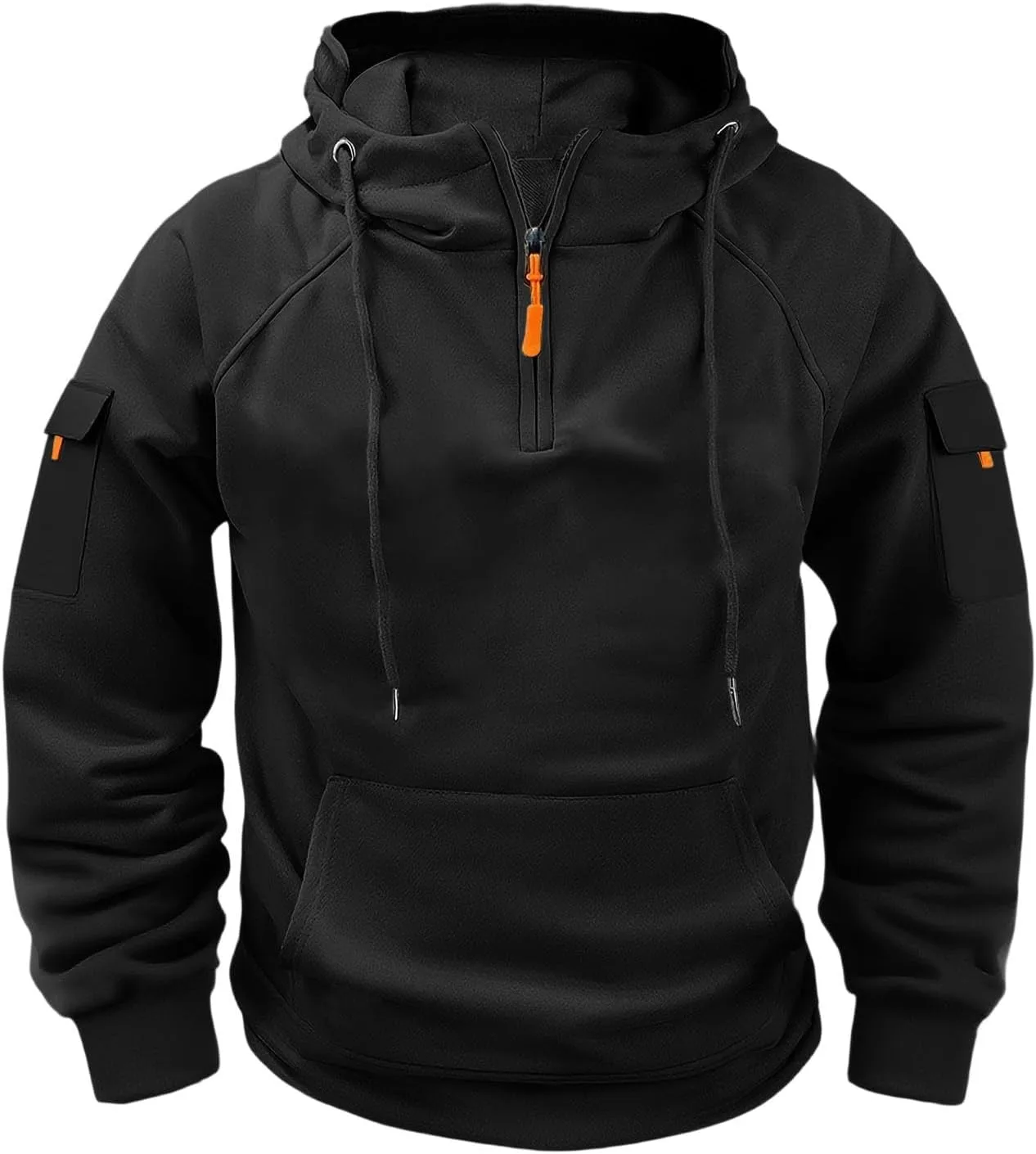 

Толстовка с капюшоном Quarter Zip Vintage Cargo с несколькими карманами