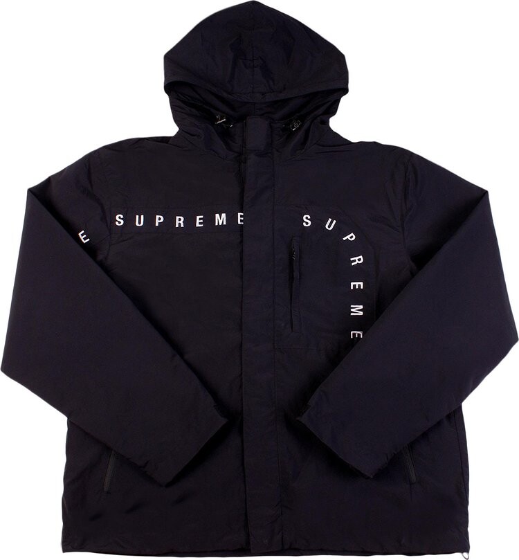 

Куртка Supreme Curve Logos Ripstop Jacket 'Black', черный