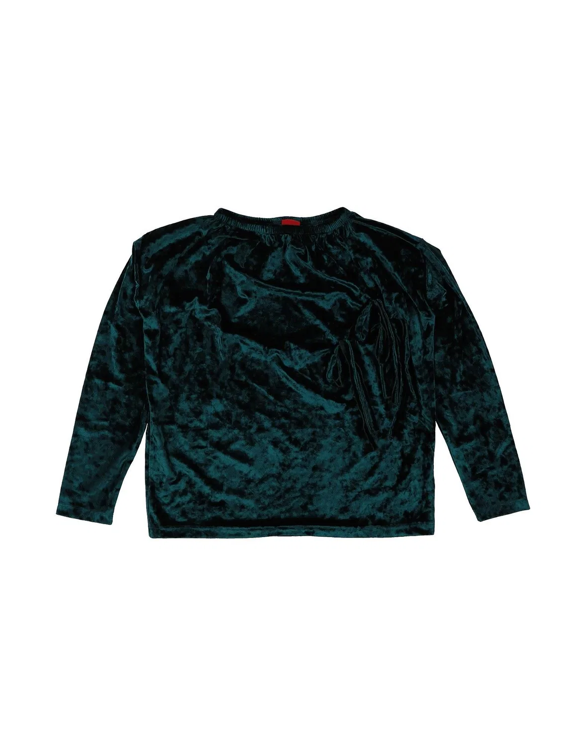 Детский топ из футера с длинным рукавом Jijil Jolie, Emerald Green