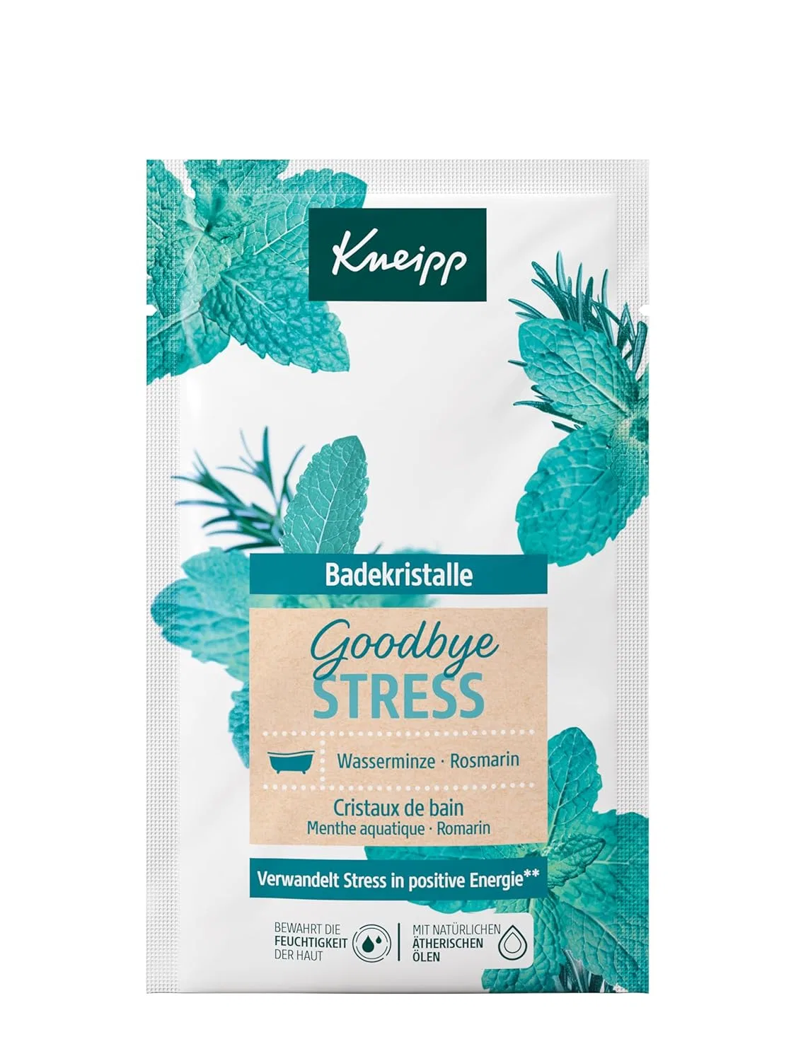 Соли для ванн Goodbye Stress, Kneipp, 60 г, Бирюзовый