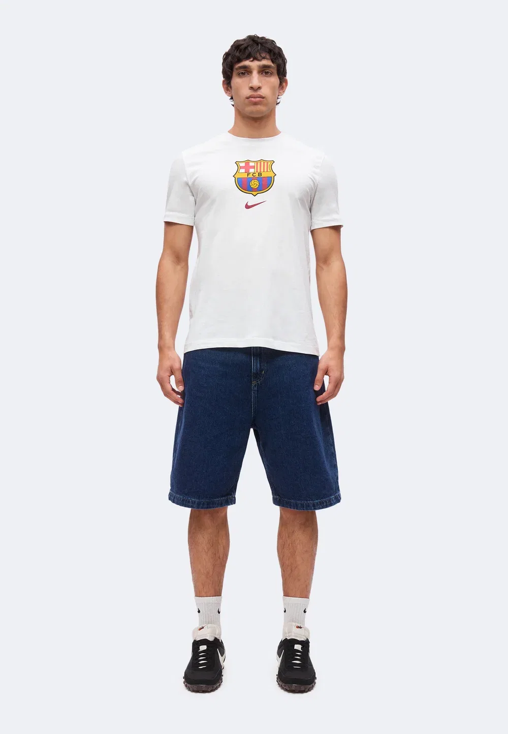 Футболка с эмблемой ФК «Барселона» - клубная одежда Nike Performance, White — фото 2