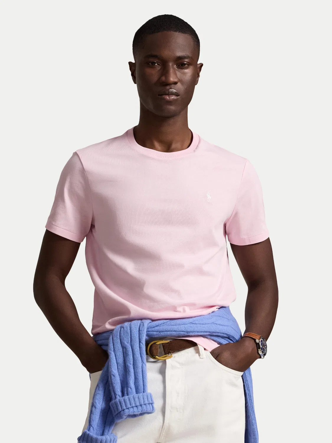 Мужская футболка стандартного кроя Polo Ralph Lauren, светло-розовый