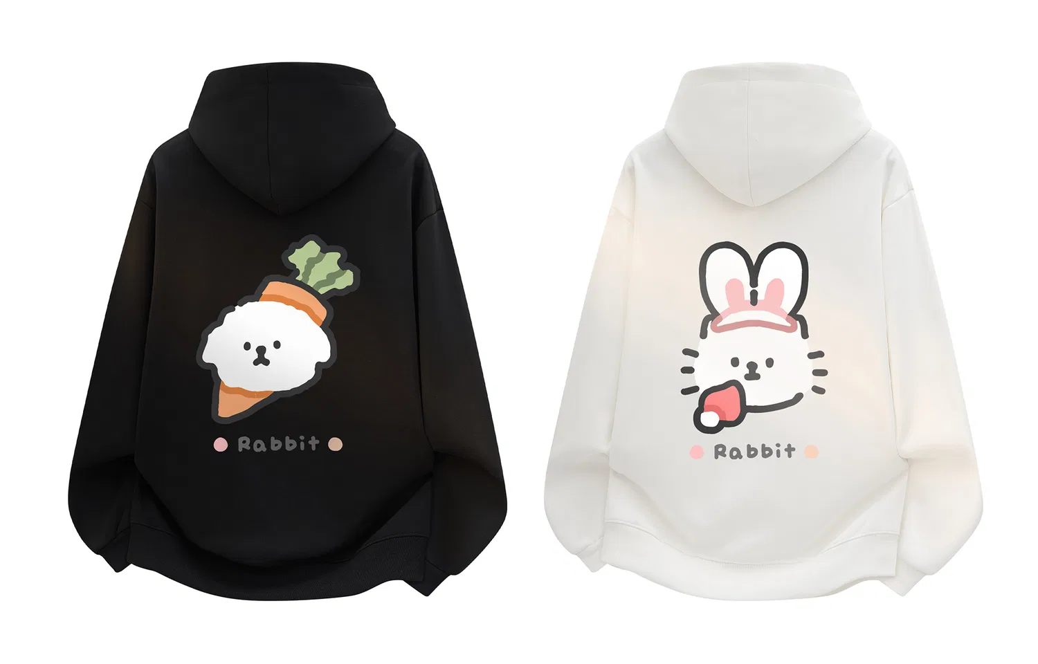 Детский свитшот унисекс с принтом Морковный Кролик и Клубничный Кролик Heather Gray Carrot Puppy+Heather Gray Strawberry Bunny Paul Costelloe — фото 3