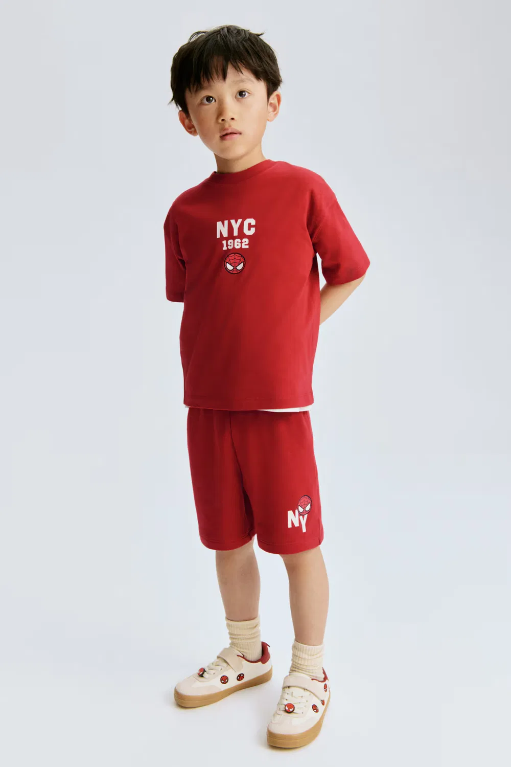 Комплект из 2 предметов с принтом H&M, Dunkelrot/Marvel Comics