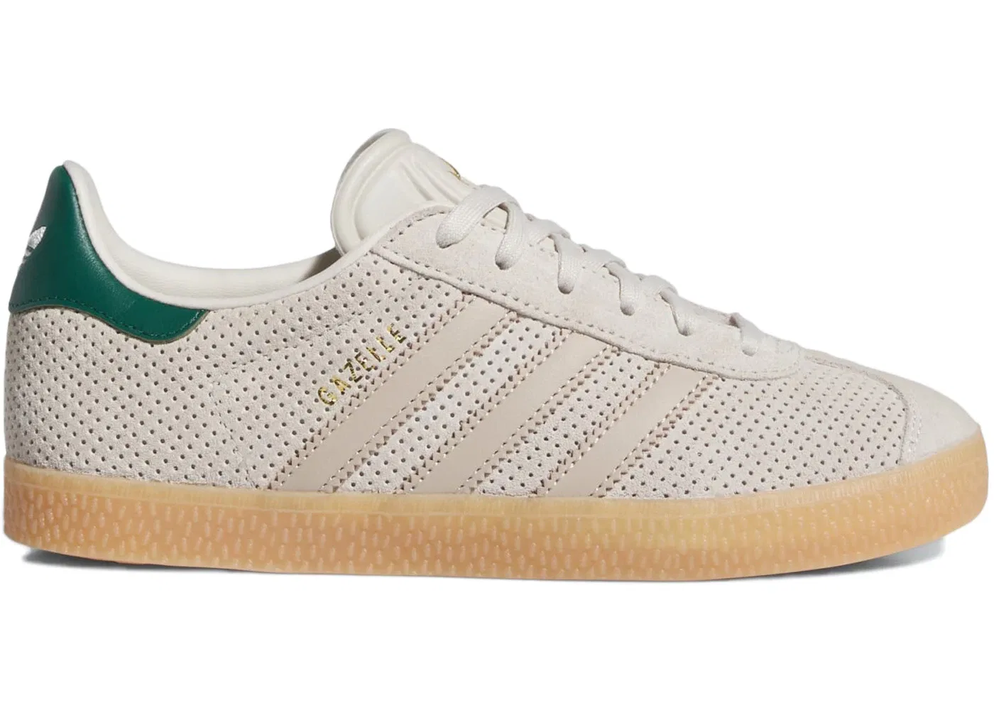 Детские кроссовки Lifestyle Adidas Gazelle, Aluminium/Wonder Beige/Collegiate Green
