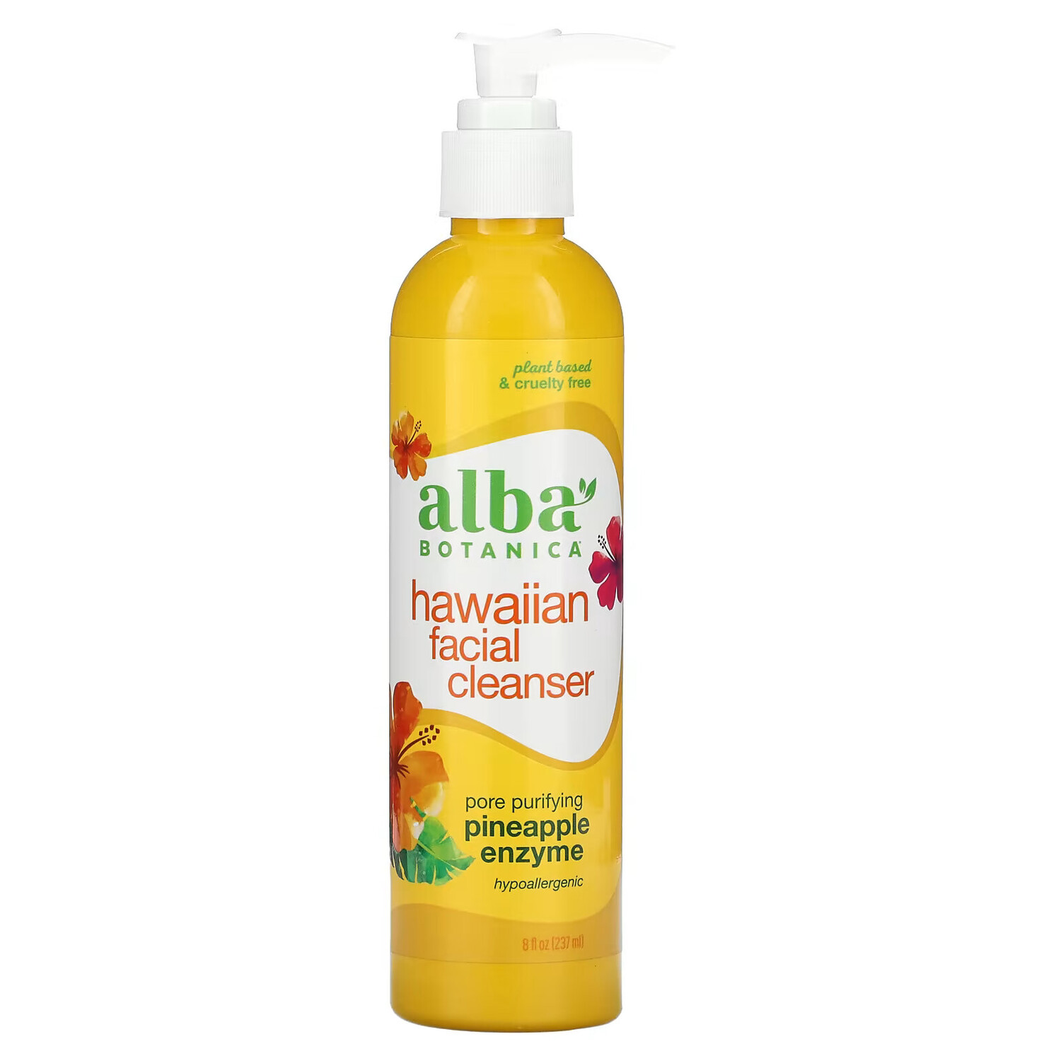 Alba Botanica, очищающее средство для лица «гавайское», с очищающими поры ферментами ананаса, 237 мл (8 жидк. унций) — фото 2
