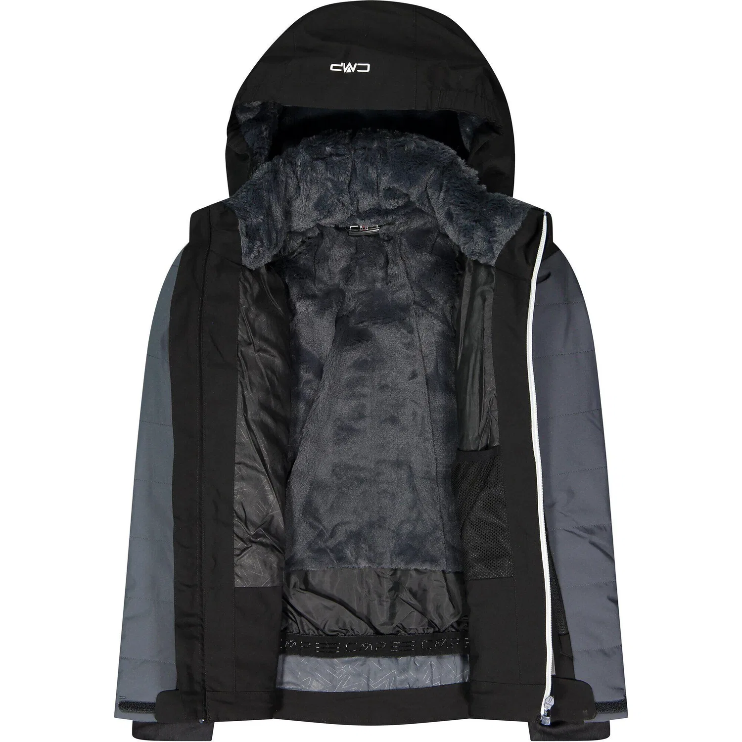 Детская куртка для девочек с капюшоном GIRLS JACKET FIX HOOD TWILL II Cmp, Schwarz Grau — фото 4