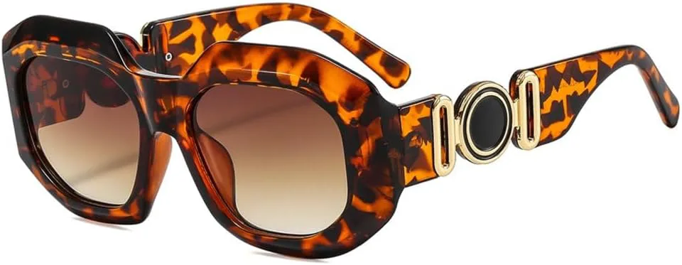 

Популярные в 2027 году большие квадратные солнцезащитные очки для женщин, модные винтажные очки для мужчин, солнцезащитные очки UV400 для женщин MTZJH, Leopard