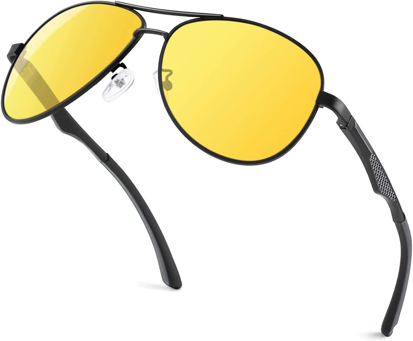 

Классические солнцезащитные очки GQUEEN в стиле милитари, пилотные, поляризованные, с пружинными шарнирами, алюминиево-магниевые, для мужчин и женщин, MOS1, A Z Black Frame/Yellow Night Vision Lens