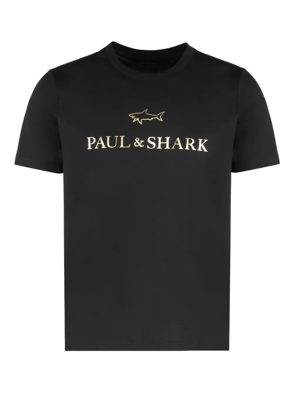 

Футболка из хлопка с принтом логотипа Paul & Shark, черный