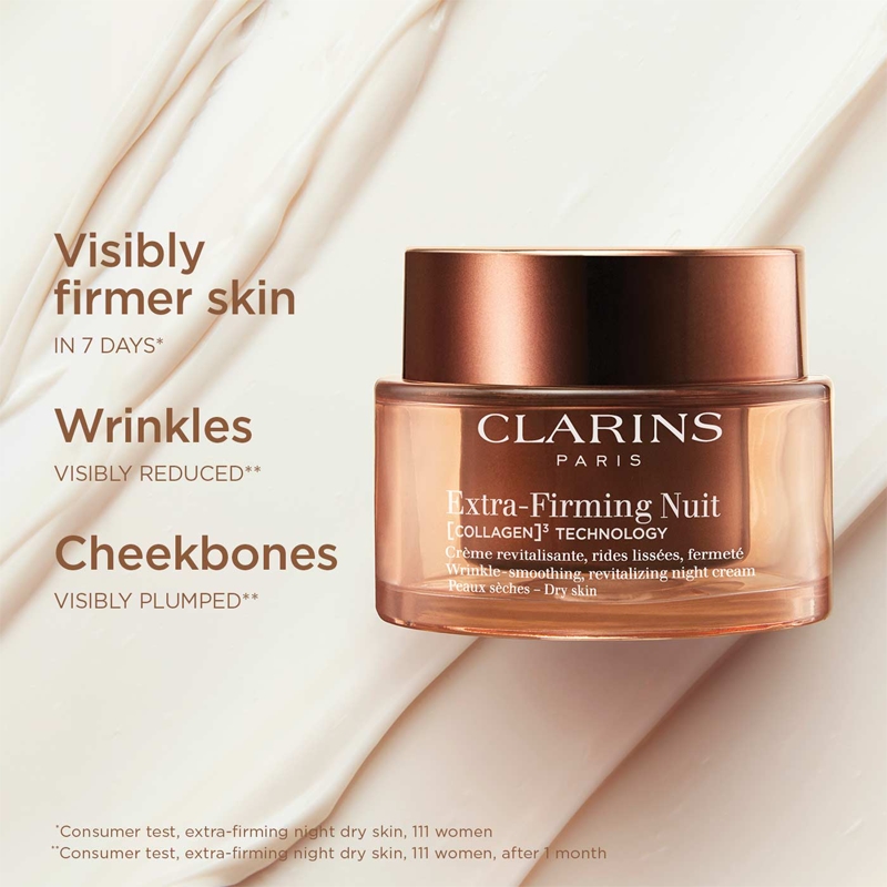 Крем для лица SPF CLARINS Ночной Extra-Firming, укрепляющий ночной против морщин для сухой кожи — фото 2