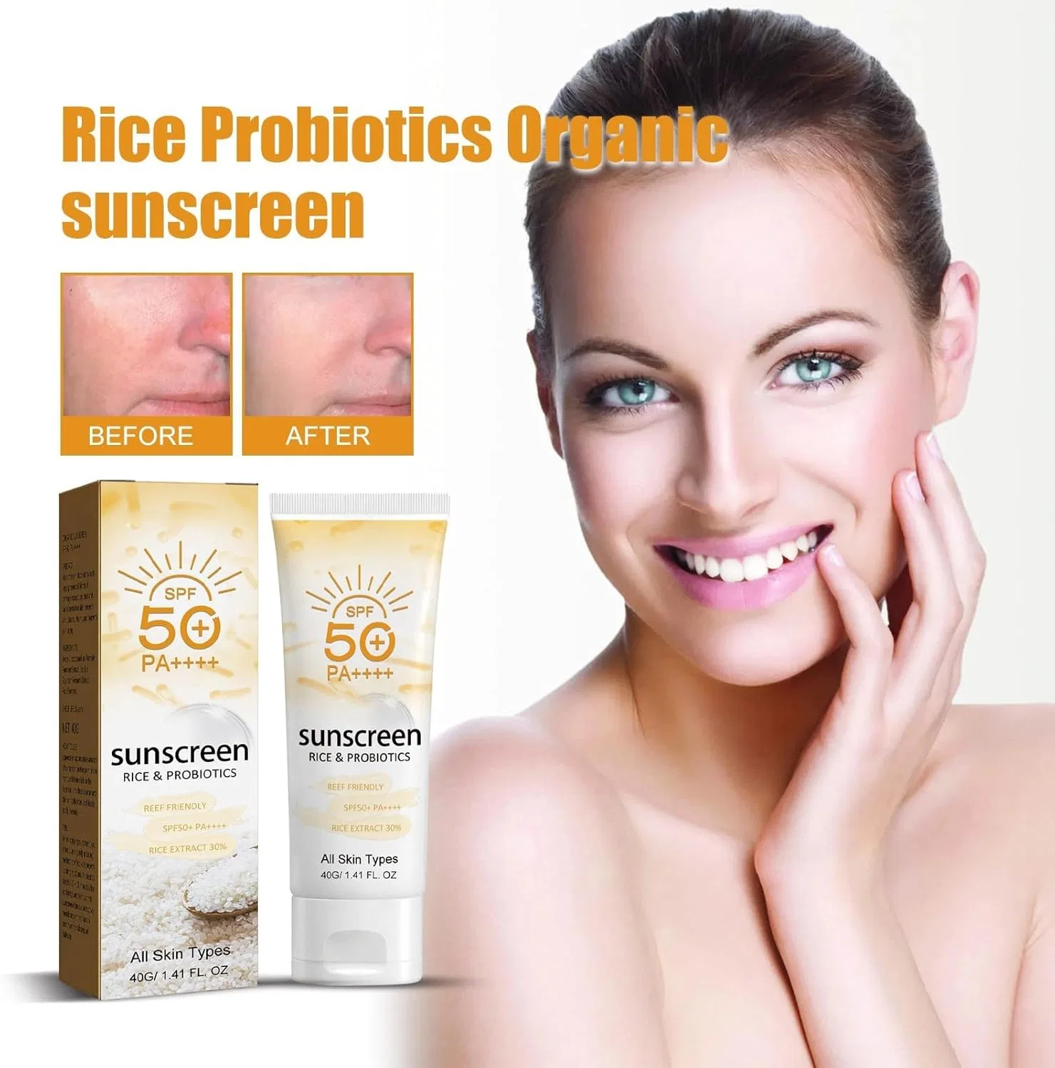 Крем Probatix Rice Organic Protective для лица и тела, бежевый, 40 г Generic — фото 2