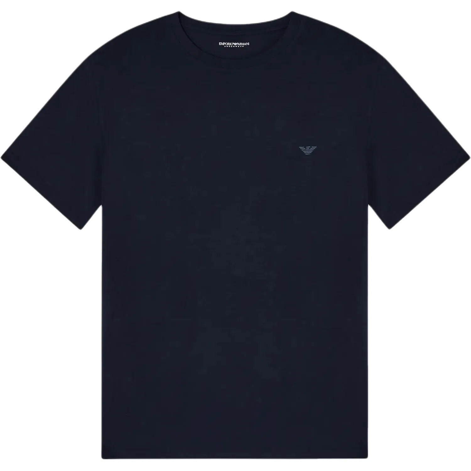 Футболка мужская темно-синяя с круглым вырезом, прямой крой EMPORIO ARMANI, Dark Blue