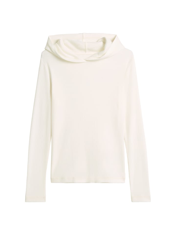 

Marc O'Polo DENIM Худи с длинными рукавами, облегающего кроя, шелковисто-белого цвета, Белый, Marc O'Polo DENIM Худи с длинными рукавами, облегающего кроя, шелковисто-белого цвета