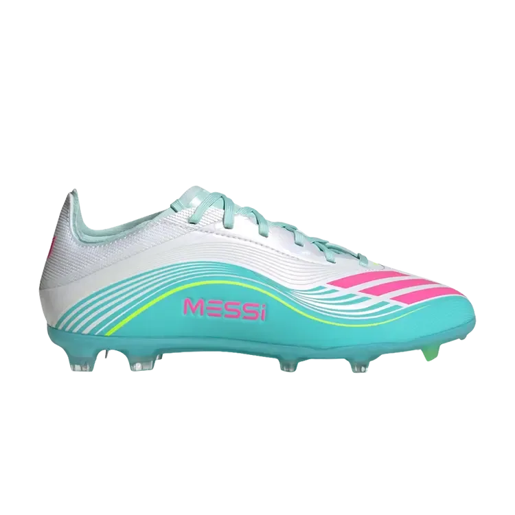 Adidas F50 League FG Big Kid 'Messi Aurora Radiante Pack', белый