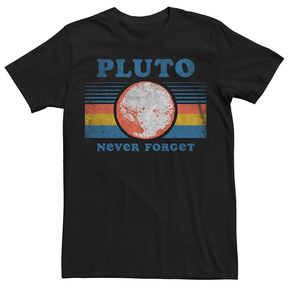 

Мужская футболка с рисунком Pluto Never Forget Licensed Character, черный