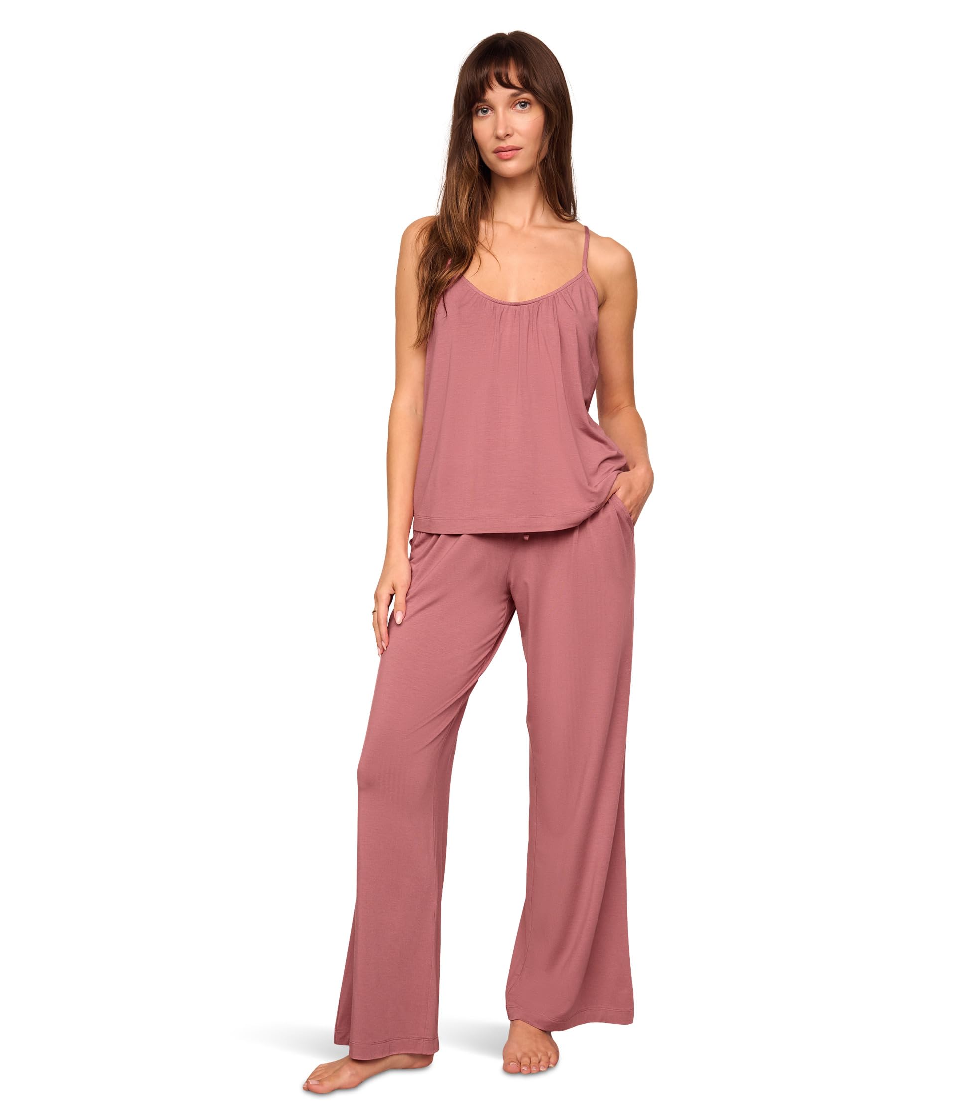 

Пижама Eberjey The Tencel Modal Cami & Pants Pajama Set, цвет Berry Blush