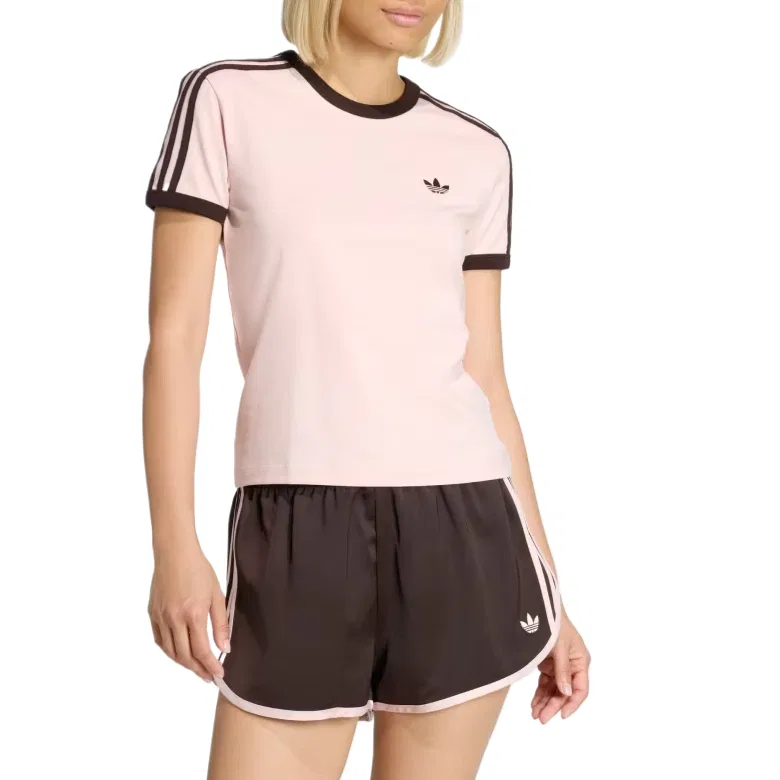 Футболка женская Adidas Originals Sand Pink/Aurora Coffee — фото 3
