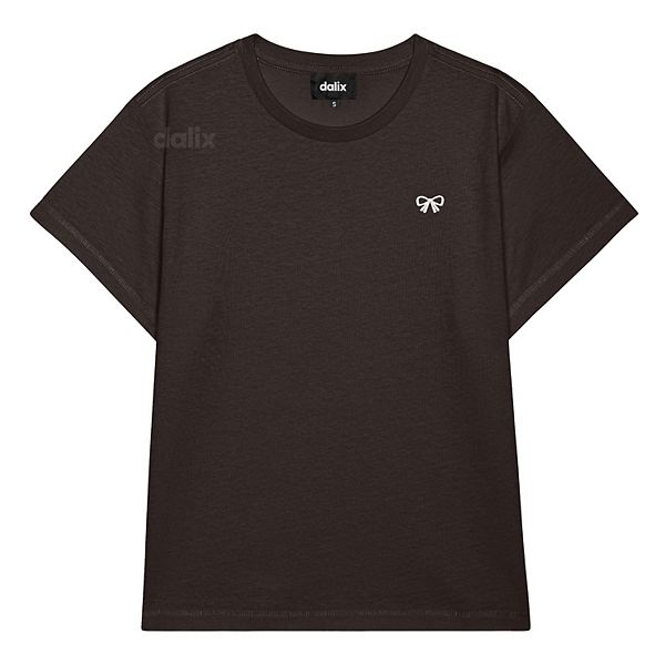 

Женская футболка с бантом, легкая, с высокой талией Dalix, Vin Black, Черный, Женская футболка с бантом, легкая, с высокой талией Dalix, Vin Black